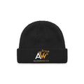 Alfawolvz Cable Beanie with Gold Logo - AlfaWolvz