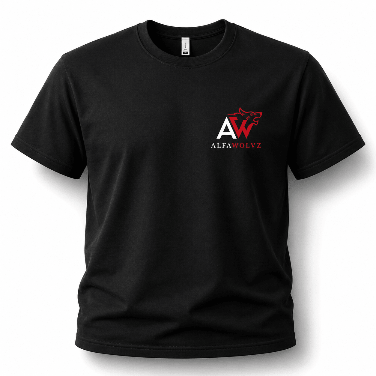 Alfawolvz Women's Crop Tee in Red Logo - AlfaWolvz