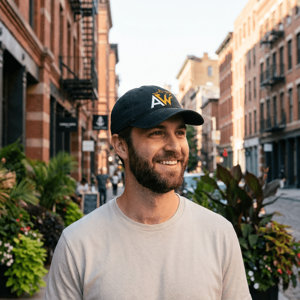 Unisex Embroidered Faded Cap – Blue Logo - Alfawolvz