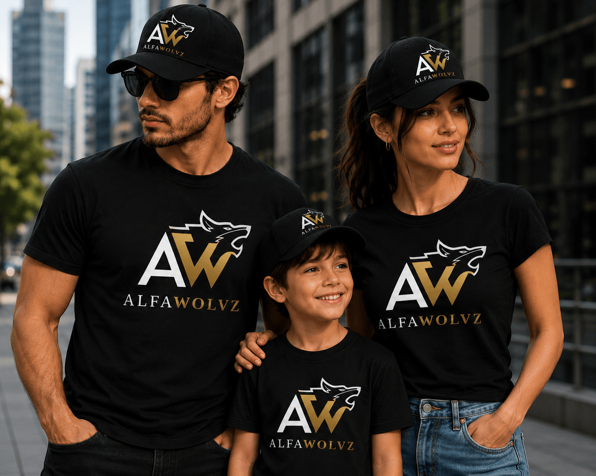Unisex Embroidered Faded Cap – Gold Logo - Alfawolvz